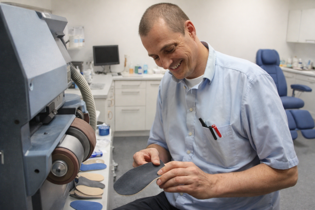 Jacob kryger fra Nordkystens Fodterapi lavet indlæg efter gamle normer håndværk